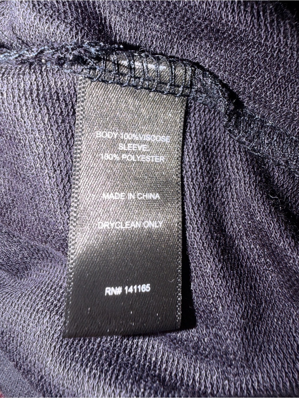 Harvé Benard Black Sheer Sleeve mixed-media Top , Size L, EUC - Picture 12 of 14